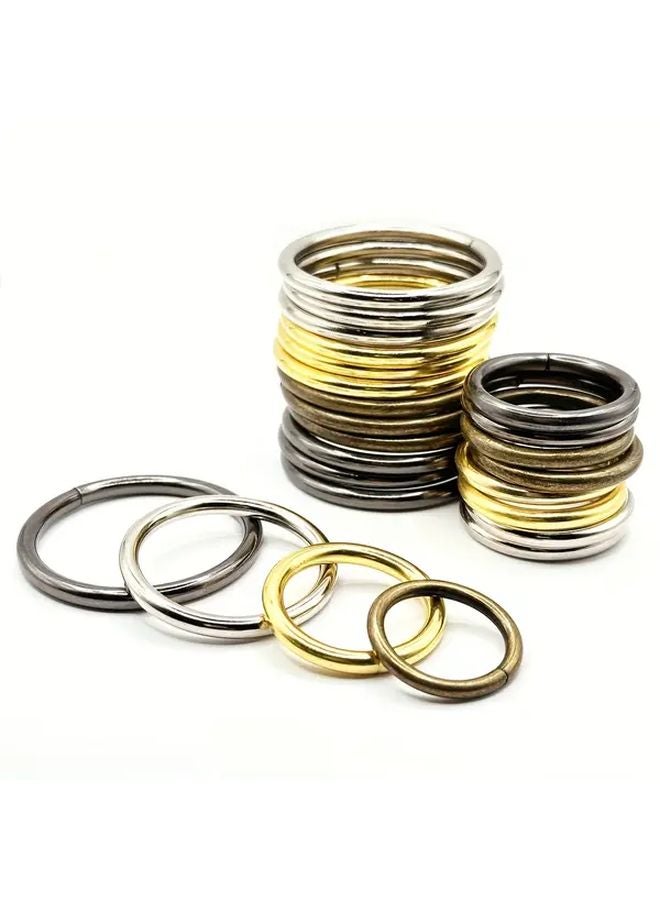 12 5mm Silvery Metal O Rings 10pcs Set for DIY Accessories and Sewing - Image 1
